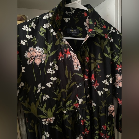 ANTHROPOLOGIE
Maeve The Bettina Tiered Midi Shirt Dress, Black - Picture 7 of 9